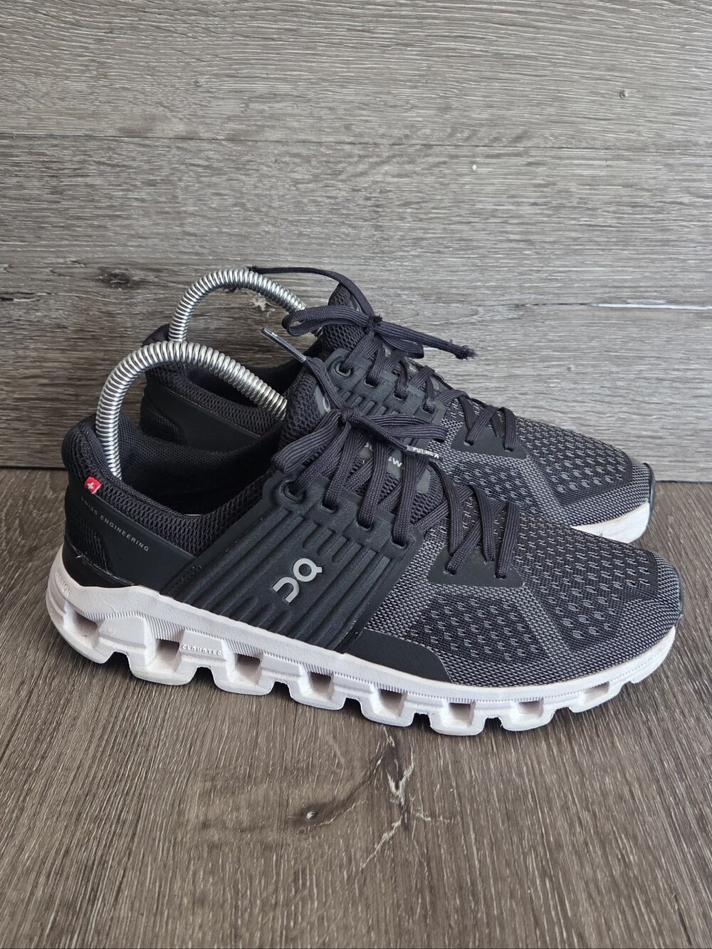 On Cloud Womens Cloudswift Black/Rock Running Shoes Sneakers Size 7.5